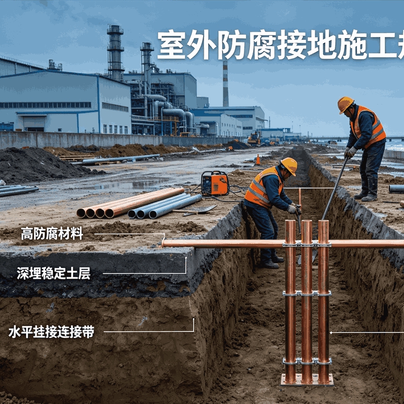 青岛滨海厂区防腐接地工程