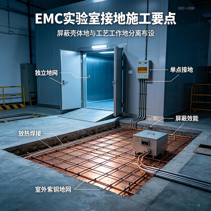 EMC实验定地示意
