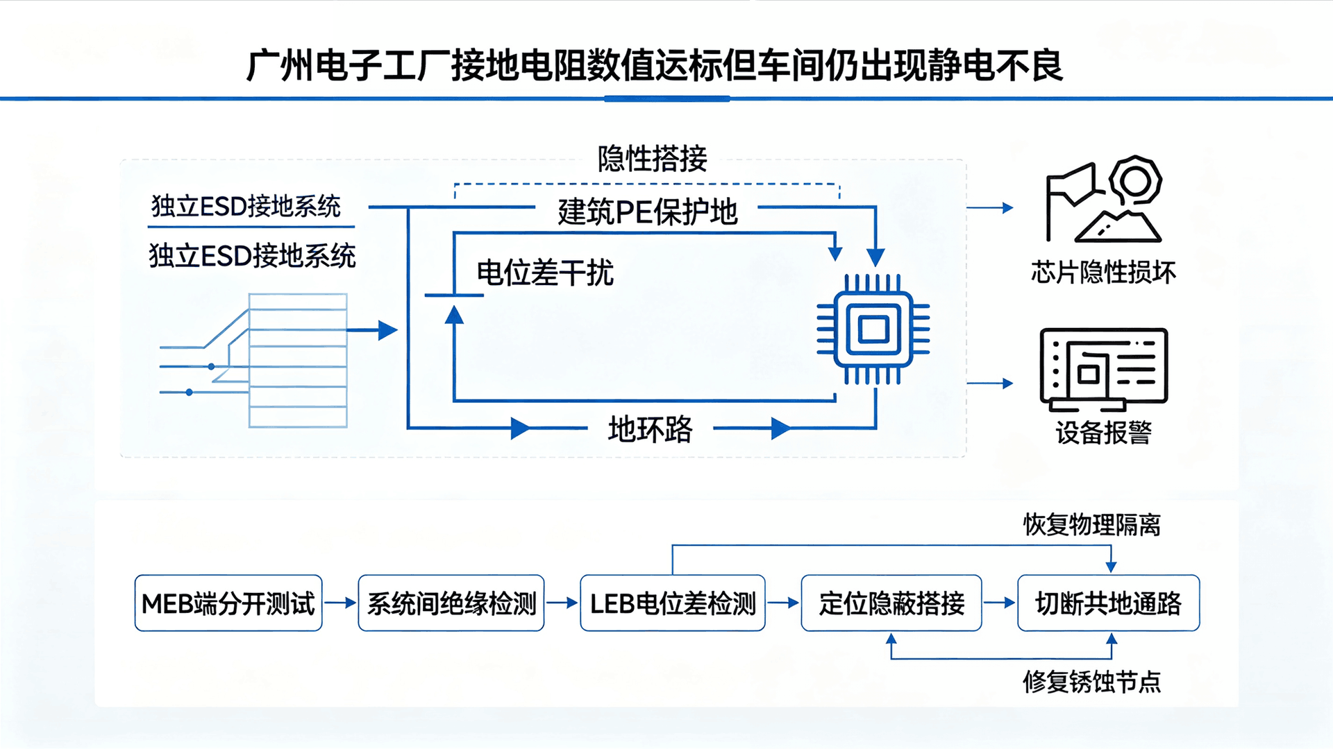 广州工厂地环路干扰原理与故障排查流程图