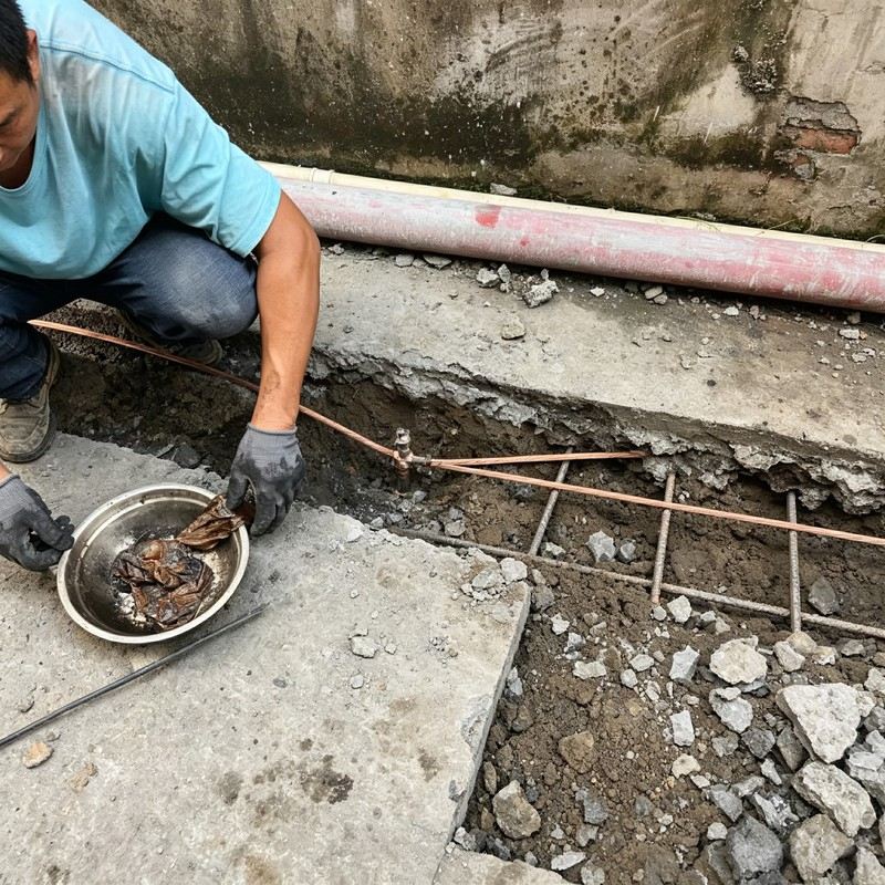 惠州光电企业独立接地沟槽开挖现场