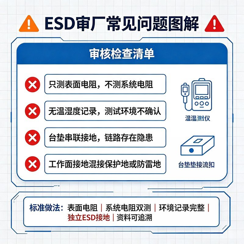 表面电阻测试，防静电表面电阻标准，ESD表面电阻SOP，防静电地坪检测