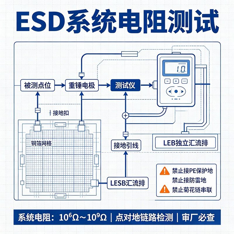 ESD系统电阻测试链路图解