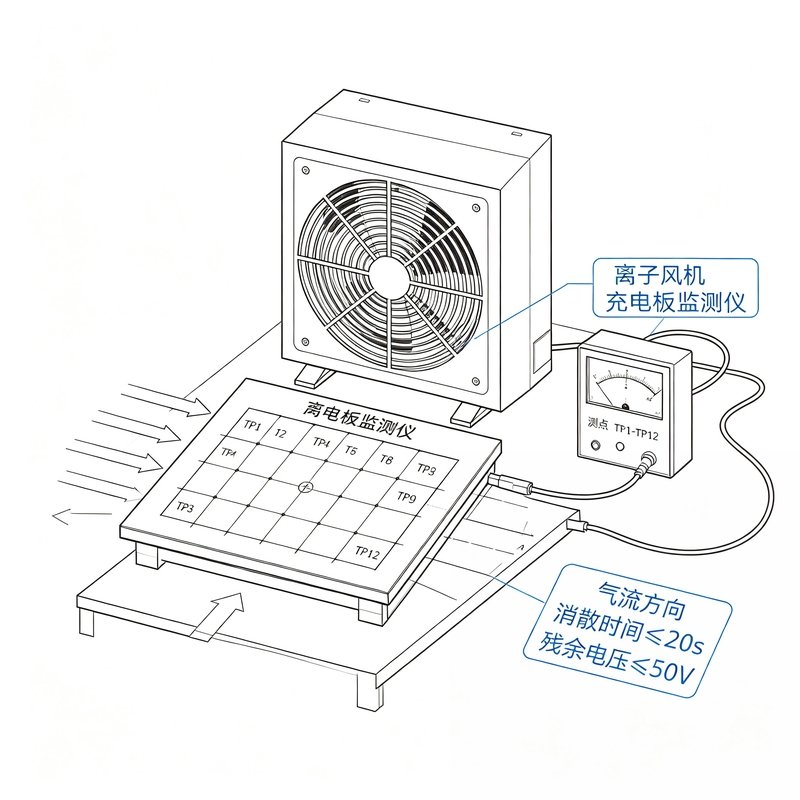 离子消除装置测试布置示意图