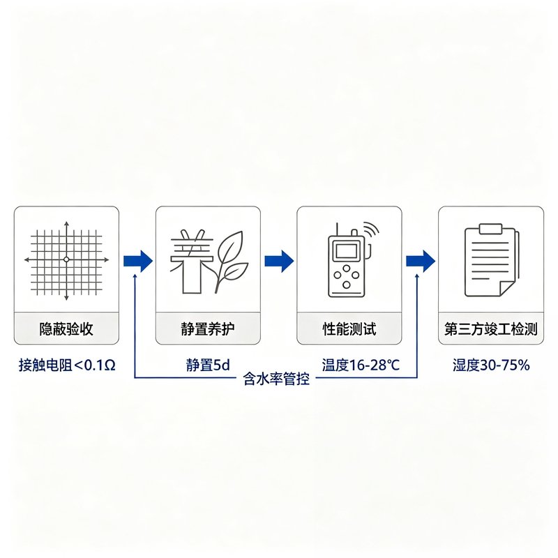 防静电工程检测全流程流程图