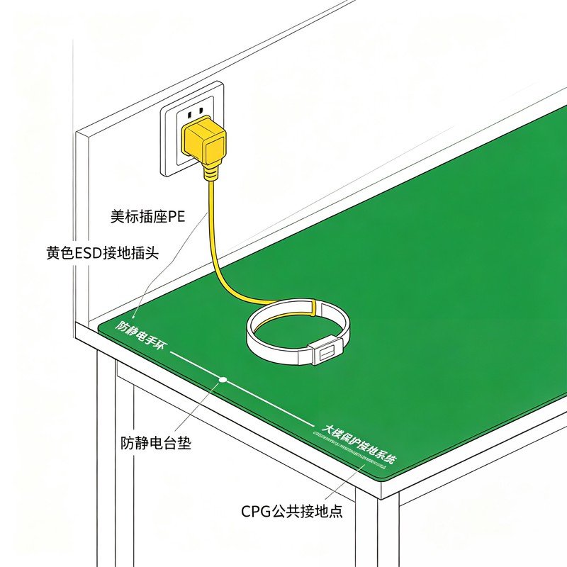 电子厂 EPA 工位接地改造