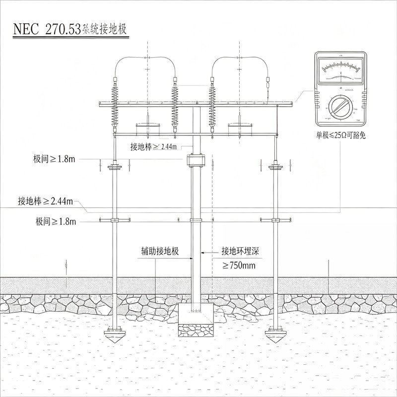 高压接地极系统整体布设