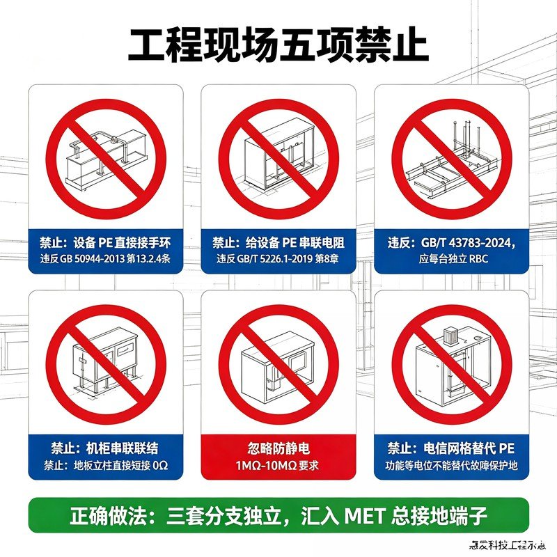 工程现场五项禁止