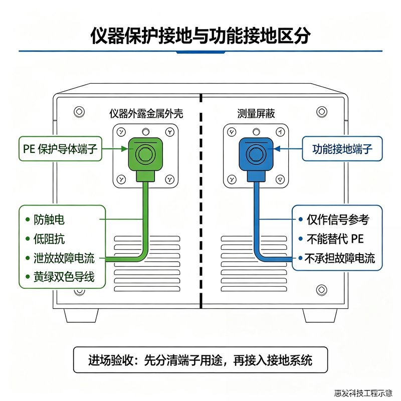 仪器 PE 与功能端子区分图