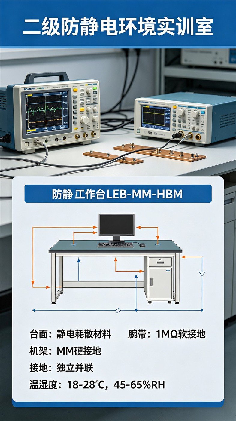DG/TJ08‑83‑2009二级防静电环境实训室建设要点卡片