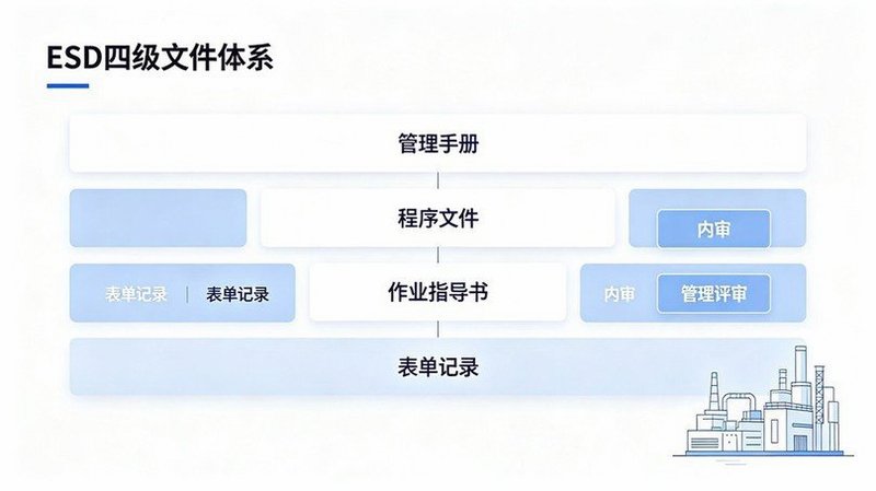 ESD四级文件架构、内审、管理评审要点卡片