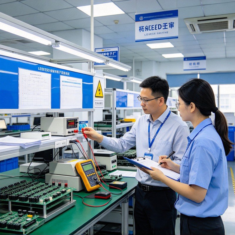 梅州车间 ESD 内审工程师现场检测