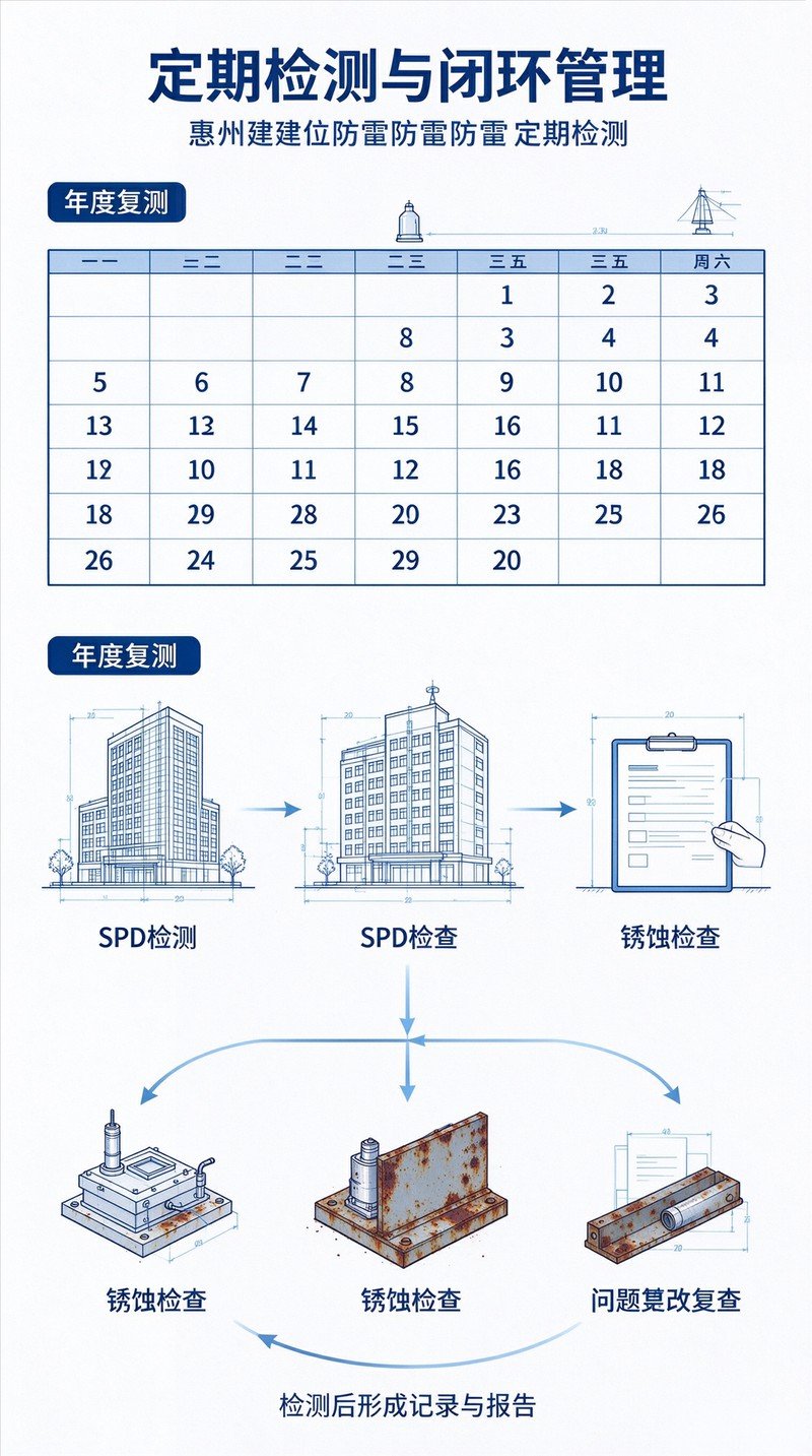 惠州建筑物防雷全周期管控闭环框图